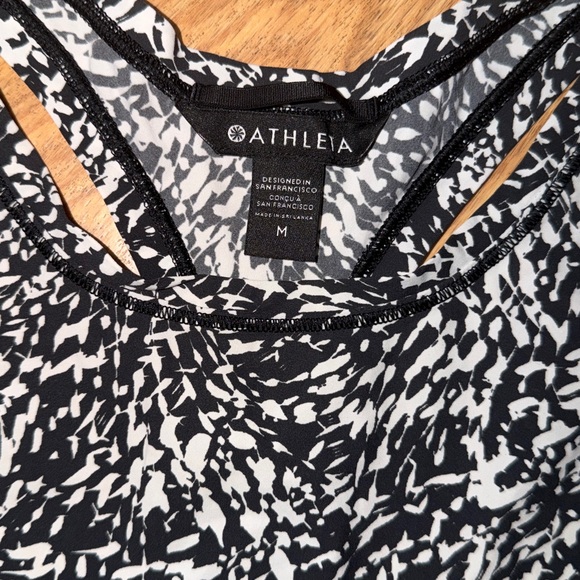 Athleta Black and White Patterned Tank Top - Picture 2 of 4